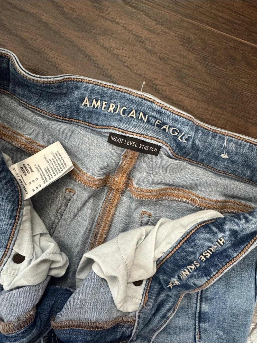 American Eagle High Rise Skinny Kick Jeans